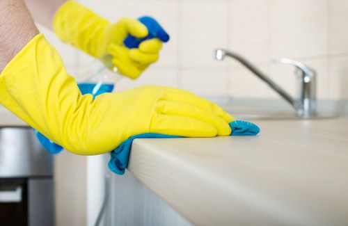 Deep cleaning a leather sofa in Millbank